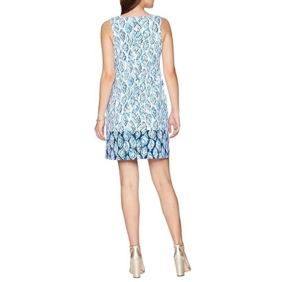 Lilly Pulitzer | Harper Blue White Conch Shell Pattern Tropical Shift Dress XXS - Picture 17 of 17